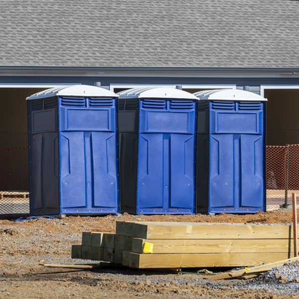 what is the expected delivery and pickup timeframe for the porta potties in Adona AR